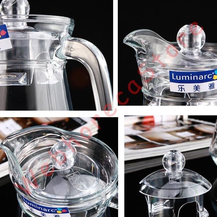 Luminarc Arc Water Jug 1-1.3-1.6 L / Eskan Pitcher Kaca Tutup Acrylic - Image 2