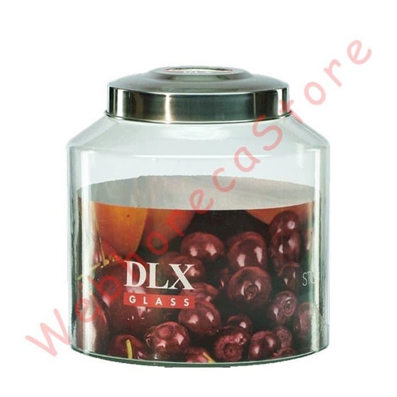 DLX Asinan Glass Jar Canister Seal Lid 6-8-10-11.5-15-16 L/ Toples Kaca Krupuk Kedap Tutup Stainless - Image 3