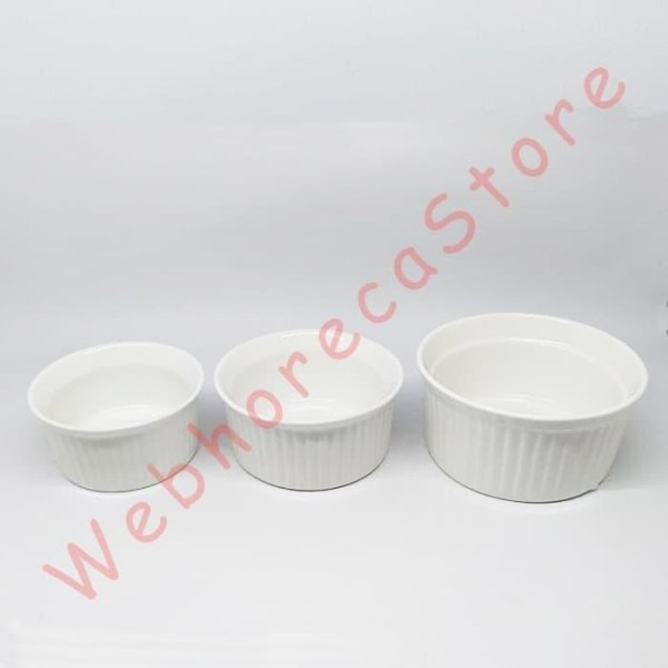 Ramekin Creme Brulee 2.5-3-3.4" / Mangkok Kue Keramik Oven