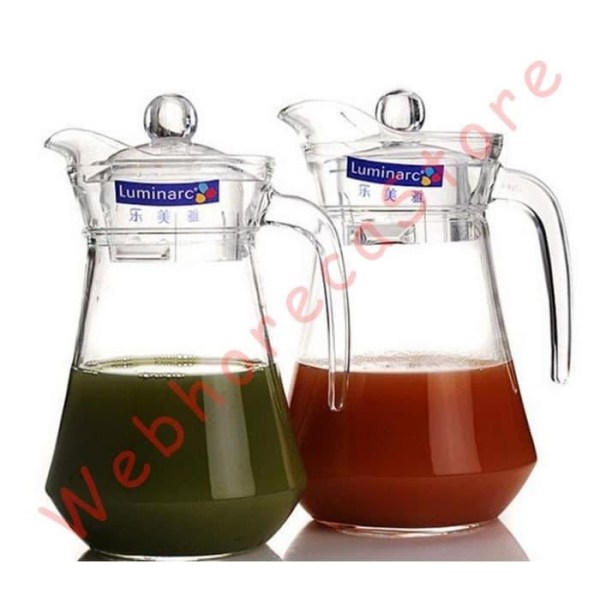 Luminarc Arc Water Jug 1-1.3-1.6 L / Eskan Pitcher Kaca Tutup Acrylic