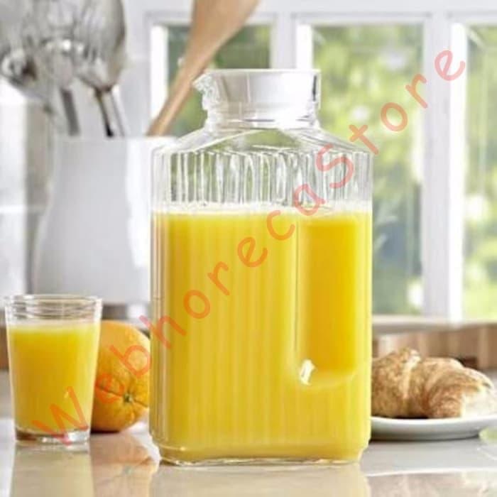 Luminarc Quadro Pitcher Water Jug 0.5-1.1-1.3-1.7-2L/ Kan Air Teko Kaca Tutup Plastik - Image 6