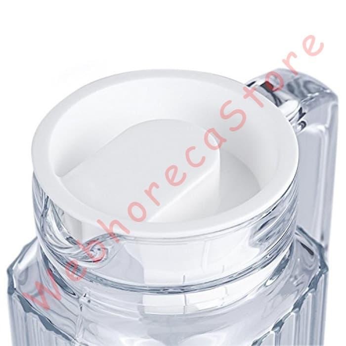 Luminarc Quadro Pitcher Water Jug 0.5-1.1-1.3-1.7-2L/ Kan Air Teko Kaca Tutup Plastik - Image 2
