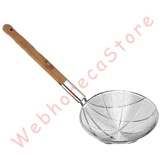 Heavy Duty Ring Strainer Skimmer Wooden Handle/ Saringan Parabola Stainless Tebal