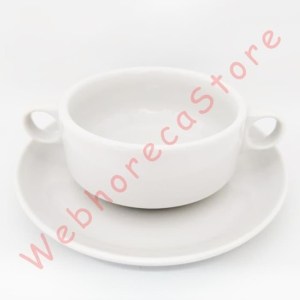 Zuppa Soup Cup Saucer Consomme / Cangkir Tatak Sop Bubur Soto Catering Buffet Keramik