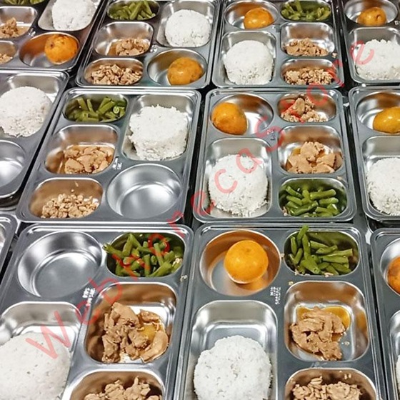 Lunch Box Stainless 304 5Compartment w Cover Stainless/ Food Tray Plato Ompreng Sekat 5 Tutup Foodgrade MBG BGN (PRODUKSI LOKAL) - Image 5