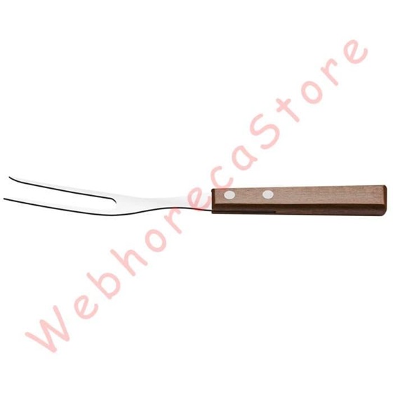 Tramontina Traditional Carving Fork Wooden Handle 6-9" / Garpu Saji Steak Daging Panjang Gagang Kayu - Image 2