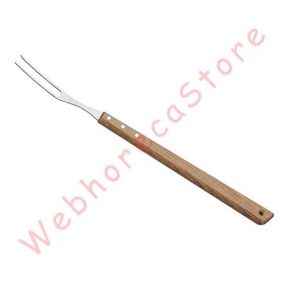 Tramontina Traditional Carving Fork Wooden Handle 6-9" / Garpu Saji Steak Daging Panjang Gagang Kayu - Image 3
