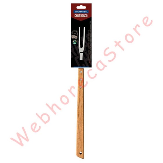 Tramontina Traditional Carving Fork Wooden Handle 6-9" / Garpu Saji Steak Daging Panjang Gagang Kayu - Image 4