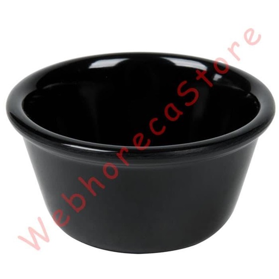 Ramekin Melamine 6x4cm Black - White / Sloki Tempat Saus Melamin 50ml - Image 2