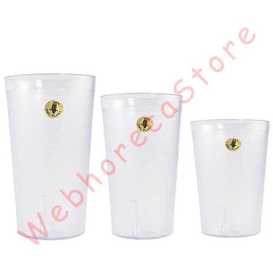 Owl Foodcourt Canteen Drink Tumbler 250-350-500 ml/ Gelas Minum Kantin Plastik AS Bening