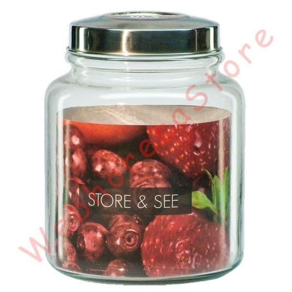 DLX Manise Glass Jar Canister 5.5-9.5L Seal/ Toples Kaca Krupuk Kedap Tutup Stainless