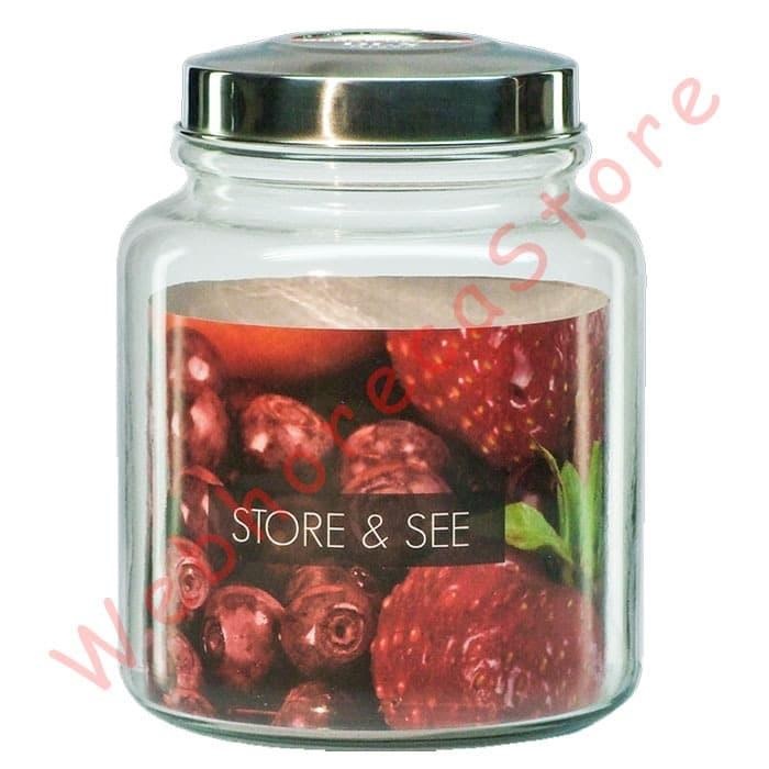 DLX Manise Glass Jar Canister 5.5-9.5L Seal/ Toples Kaca Krupuk Kedap Tutup Stainless