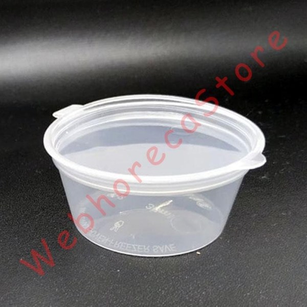 Thinwall Condiment Sauce Cup Connected Lid 25-35-50-60-100-150ml Set 50pcs/pack / Tempat Saos Take Away Delivery Tutup PP