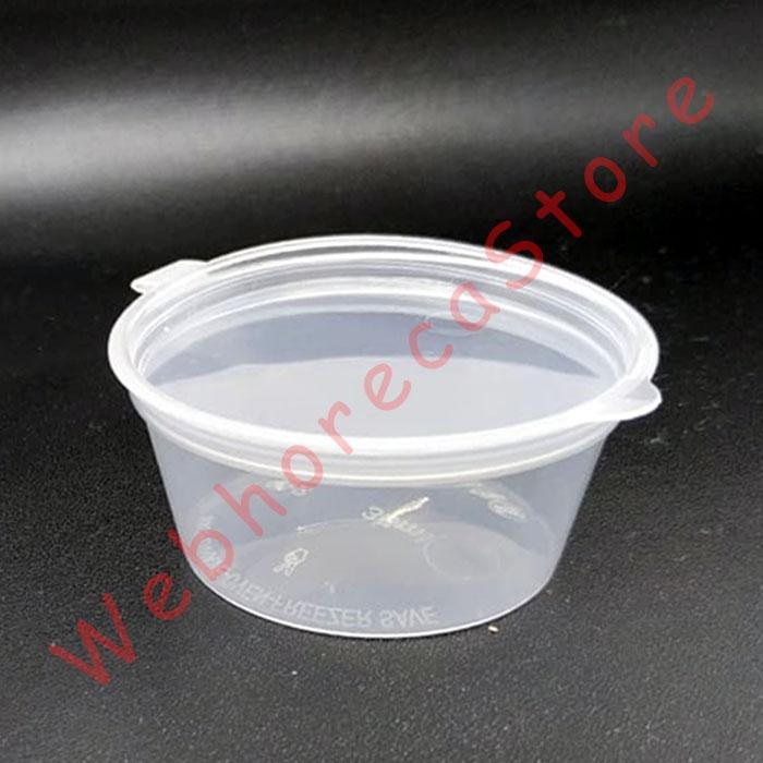 Thinwall Condiment Sauce Cup Connected Lid 25-35-50-60-100-150ml Set 50pcs/pack / Tempat Saos Take Away Delivery Tutup PP
