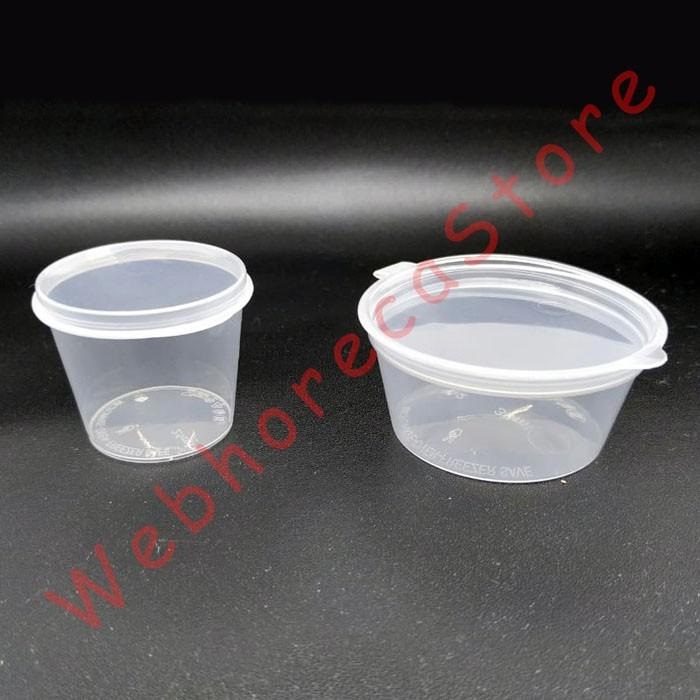 Thinwall Condiment Sauce Cup Connected Lid 25-35-50-60-100-150ml Set 50pcs/pack / Tempat Saos Take Away Delivery Tutup PP - Image 3