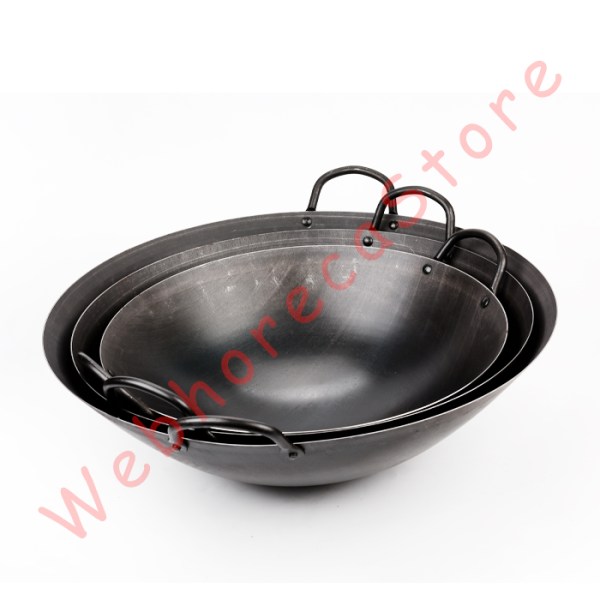 Wok Master Carbon Steel Chinese Wok 40-45-50-55cm / Kuali Wajan Baja Hitam 16-18-20-22"