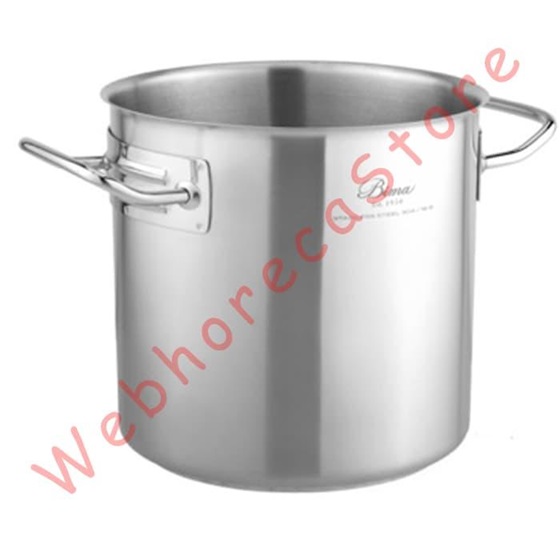 Bima Chefs Stockpot 6.3-10.9-17.2-21.1-25.7-36.6-50.2-66.5L / Panci Tinggi Stainless 304 Double Handle