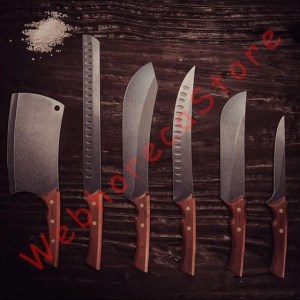 Tramontina Churrasco Black Boning Cleaver Meat Knife  / Pisau Daging Golok Parang Gagang Kayu