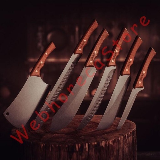 Tramontina Churrasco Black Boning Cleaver Meat Knife / Pisau Daging Golok Parang Gagang Kayu - Image 9