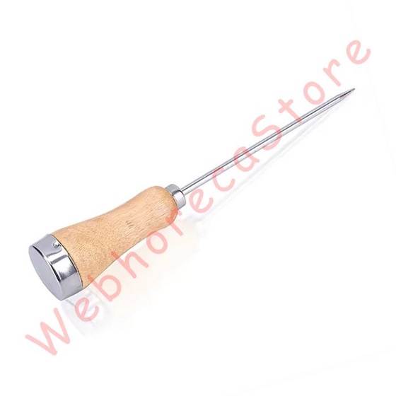 Ice Pick Wooden Handle 21cm/ Pemecah Es Batu Stainless Gagang Kayu
