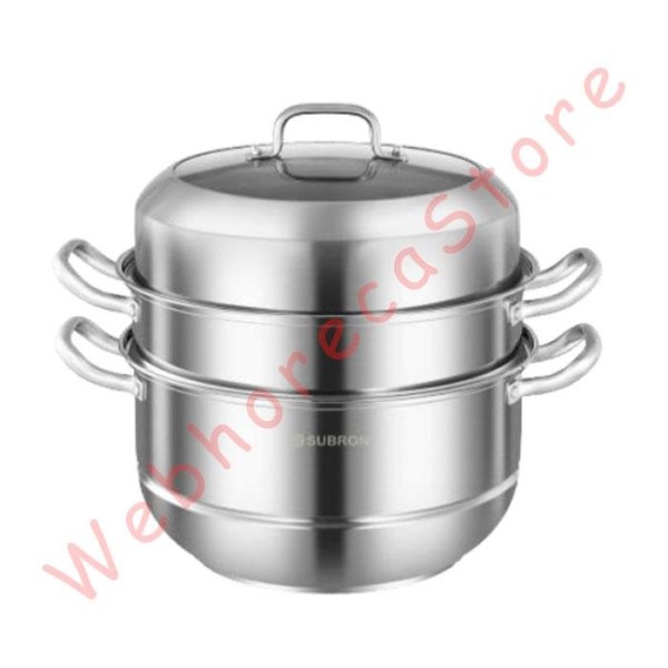 Steamer Double Pot / Panci Kukus Susun 2 Stainless