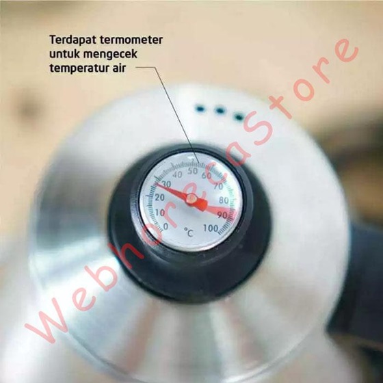 Electric Coffee Pot Pour Over Gooseneck Kettle w Thermostat/ Teko Listrik Kopi Stainless 1L 1.5KW TL0201 - Image 4