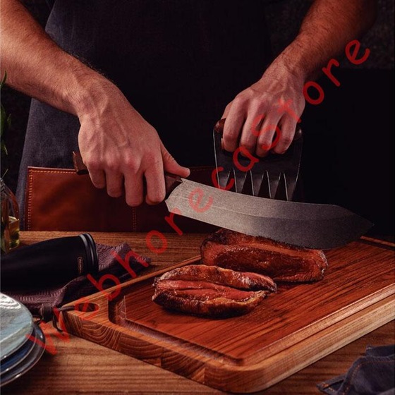 Tramontina Churrasco Black Boning Cleaver Meat Knife / Pisau Daging Golok Parang Gagang Kayu - Image 7