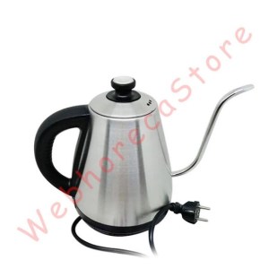 Electric Coffee Pot Pour Over Gooseneck Kettle w Thermostat/ Teko Listrik Kopi Stainless 1L 1.5KW TL0201